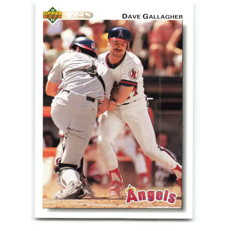 1992 Upper Deck #289 Dave Gallagher NM-MT California Angels Baseball Card - Baseball Card Single