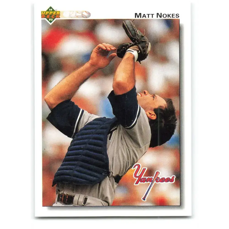 1992 Upper Deck #295 Matt Nokes NM-MT New York Yankees Baseball Card - Baseball Card Single