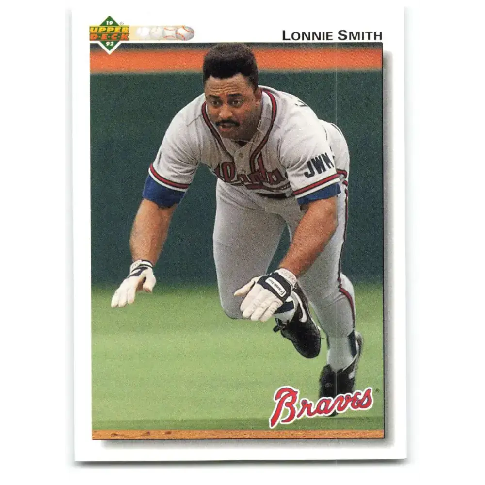 1992 Upper Deck #301 Lonnie Smith NM-MT Atlanta Braves Baseball Card - Baseball Card Single