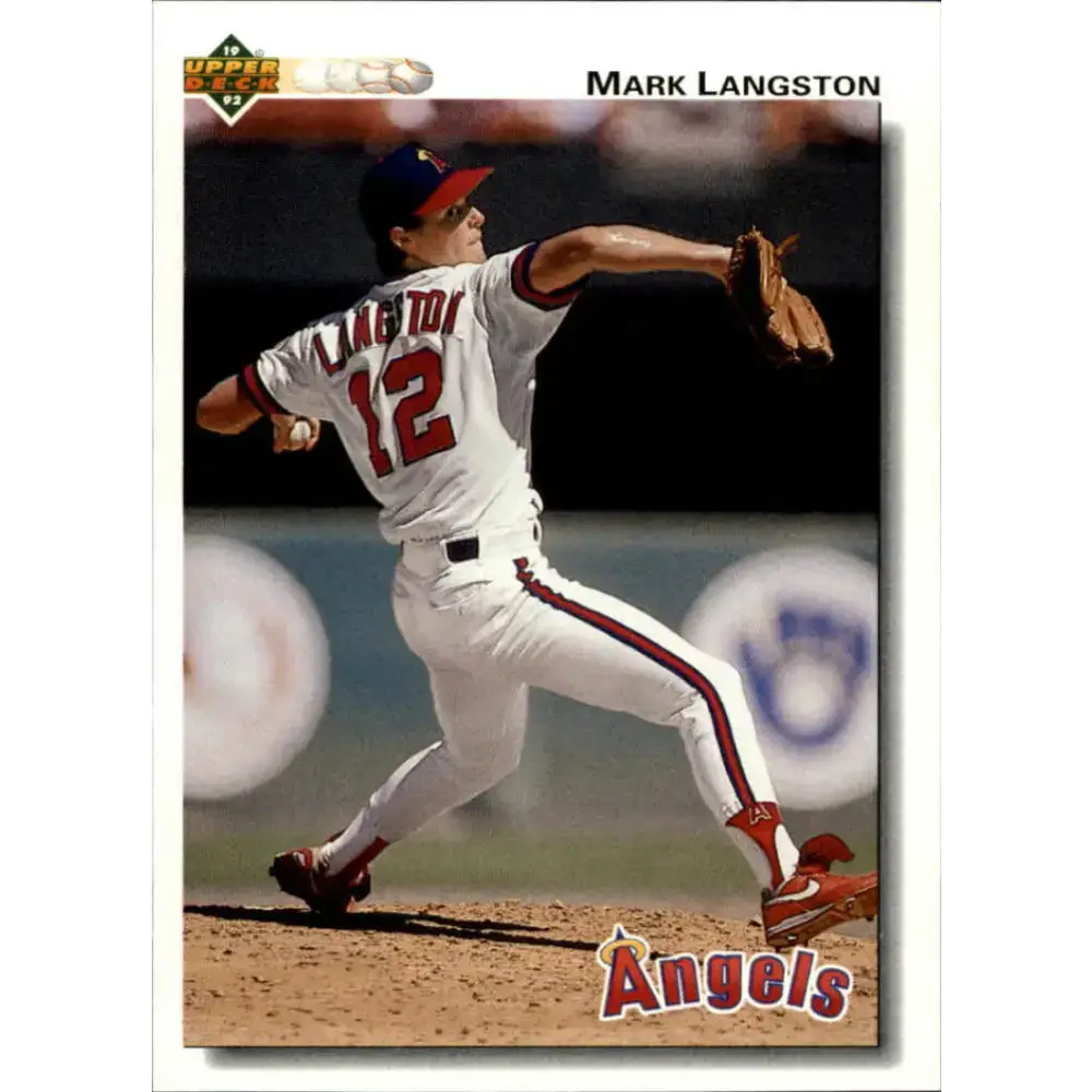 1992 Upper Deck #305 Mark Langston NM-MT California Angels Baseball Card - Baseball Card Single