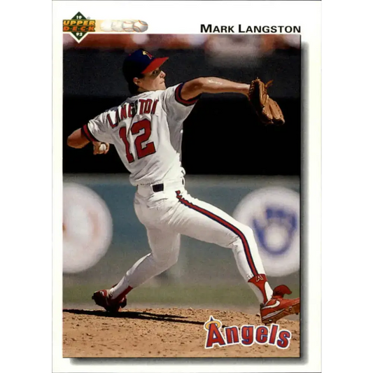 1992 Upper Deck #305 Mark Langston NM-MT California Angels Baseball Card - Baseball Card Single