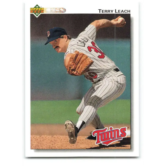 1992 Upper Deck #311 Terry Leach NM-MT Minnesota Twins Baseball Card - Baseball Card Single
