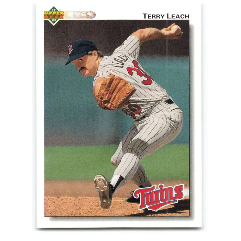 1992 Upper Deck #311 Terry Leach NM-MT Minnesota Twins Baseball Card - Baseball Card Single