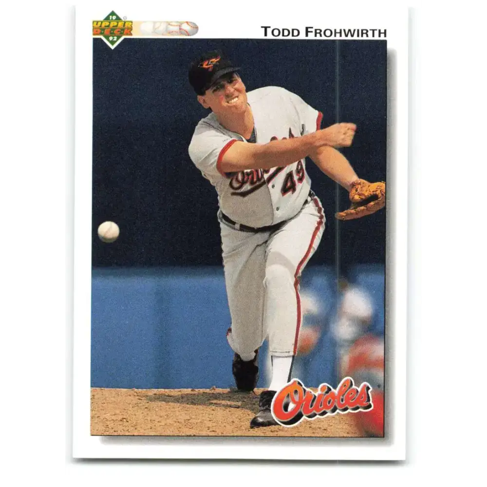1992 Upper Deck #318 Todd Frohwirth NM-MT Baltimore Orioles Baseball Card - Baseball Card Single