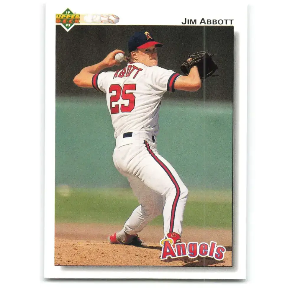 1992 Upper Deck #325 Jim Abbott NM-MT California Angels Baseball Card - Baseball Card Single