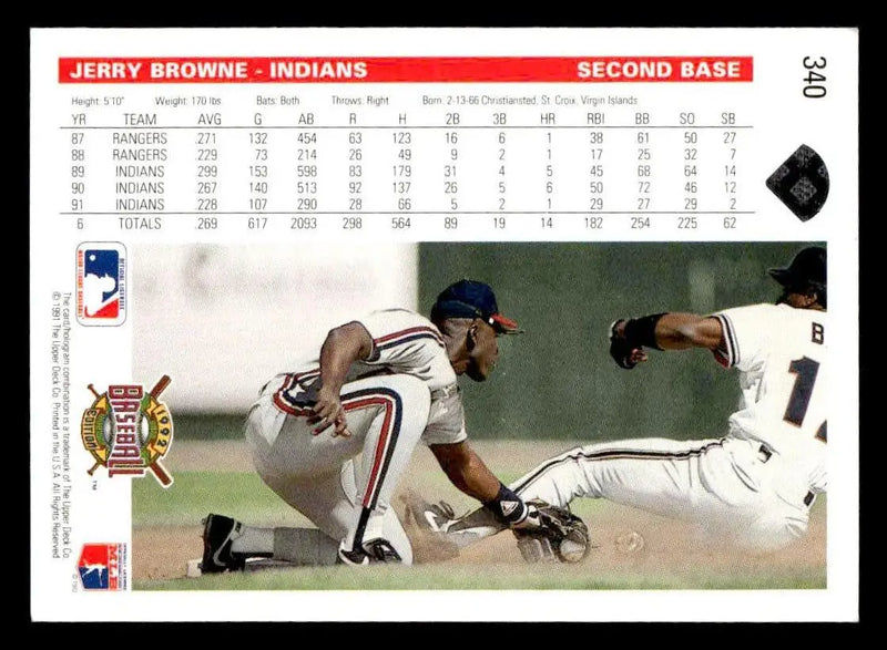 1992 Upper Deck #340 Jerry Browne - Baseball Card Single