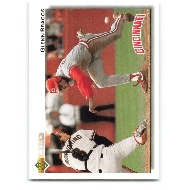 1992 Upper Deck #341 Glenn Braggs NM-MT Cincinnati Reds Baseball Card - Baseball Card Single