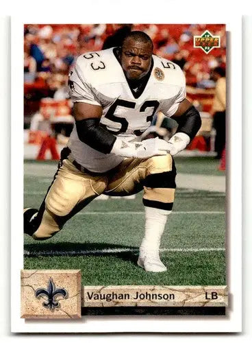 1992 Upper Deck #346 Vaughan Johnson New Orleans Saints Football Car ID:61233 - Football Card Single