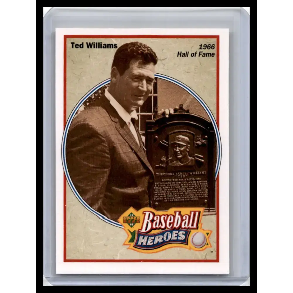 1992 Upper Deck #35 Ted Williams NM-MT Boston Red Sox Baseball Card - Baseball Card Single