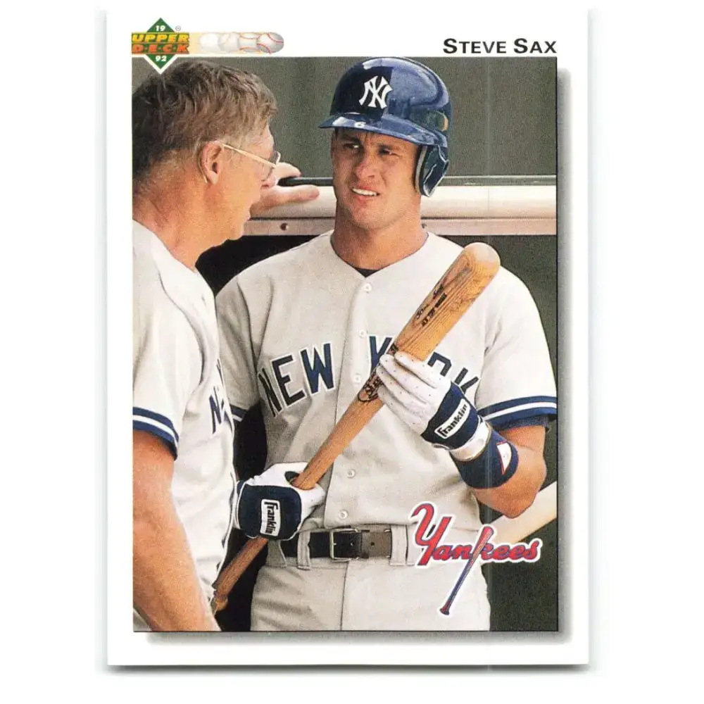 1992 Upper Deck #358 Steve Sax NM-MT New York Yankees Baseball Card - Baseball Card Single