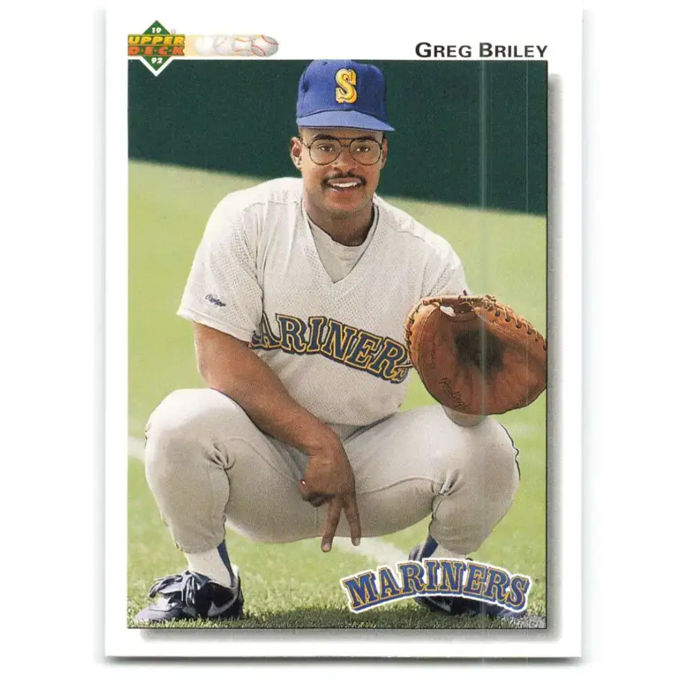 1992 Upper Deck #369 Greg Briley NM-MT Seattle Mariners Baseball Card - Baseball Card Single
