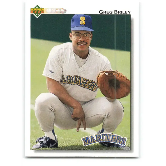 1992 Upper Deck #369 Greg Briley NM-MT Seattle Mariners Baseball Card - Baseball Card Single