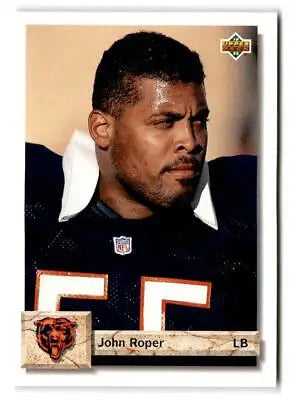 Football trading card of John Roper from 1992 Upper Deck set