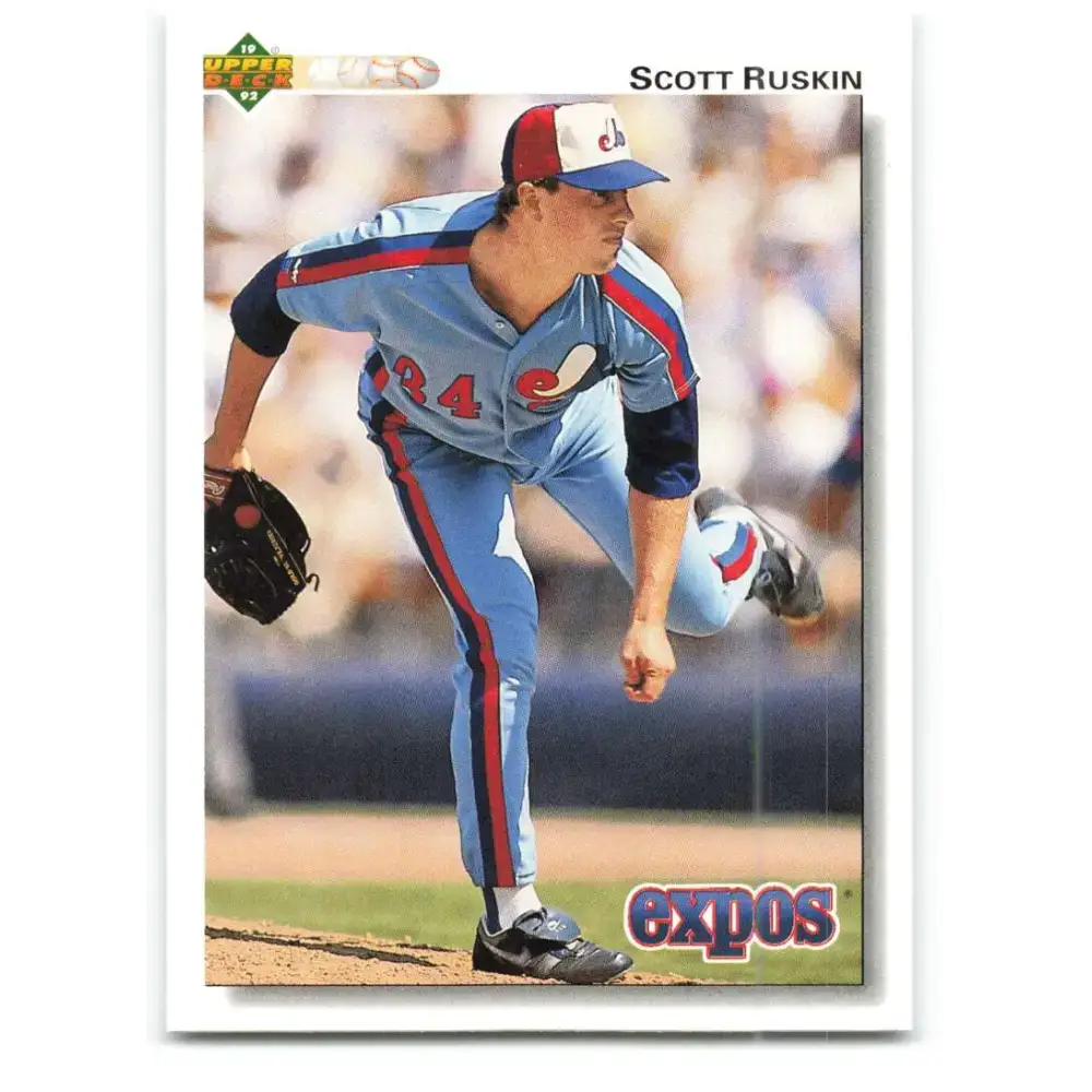 1992 Upper Deck #384 Scott Ruskin NM-MT Montreal Expos Baseball Card - Baseball Card Single