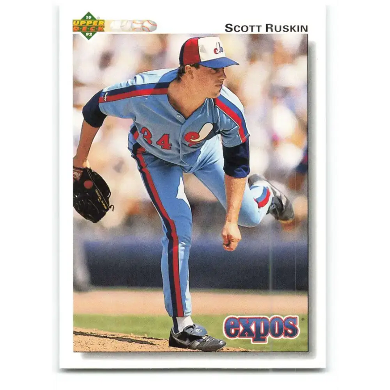 1992 Upper Deck #384 Scott Ruskin NM-MT Montreal Expos Baseball Card - Baseball Card Single