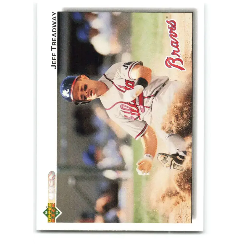 1992 Upper Deck #389 Jeff Treadway NM-MT Atlanta Braves Baseball Card - Baseball Card Single