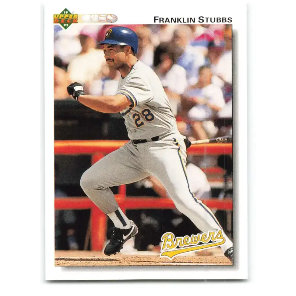 1992 Upper Deck #396 Franklin Stubbs NM-MT Milwaukee Brewers Baseball Card - Baseball Card Single