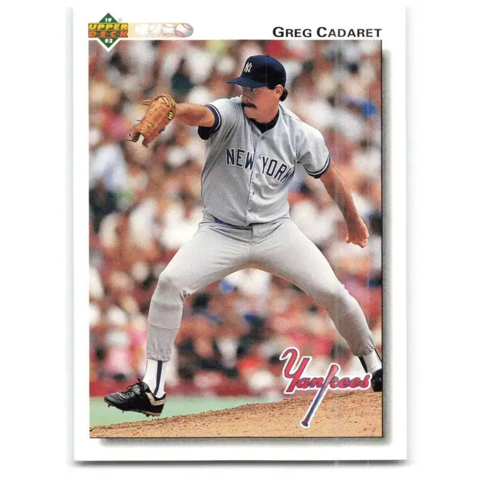 1992 Upper Deck #412 Greg Cadaret NM-MT New York Yankees Baseball Card - Baseball Card Single