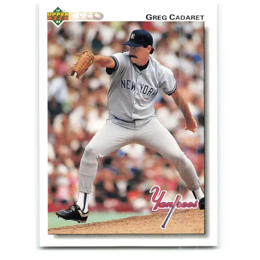 1992 Upper Deck #412 Greg Cadaret NM-MT New York Yankees Baseball Card - Baseball Card Single