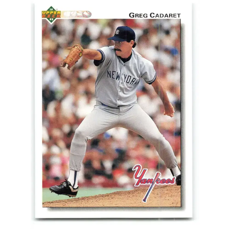 1992 Upper Deck #412 Greg Cadaret NM-MT New York Yankees Baseball Card - Baseball Card Single