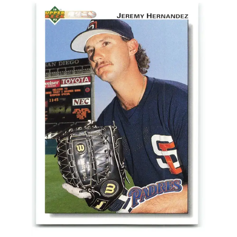 1992 Upper Deck #42 Jeremy Hernandez NM-MT RC Rookie San Diego Padres Baseball Card - Baseball Card Single