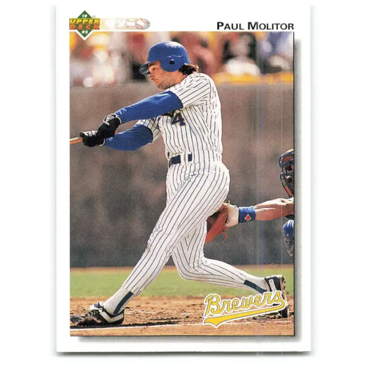 1992 Upper Deck #423 Paul Molitor NM-MT Milwaukee Brewers Baseball Card - Baseball Card Single