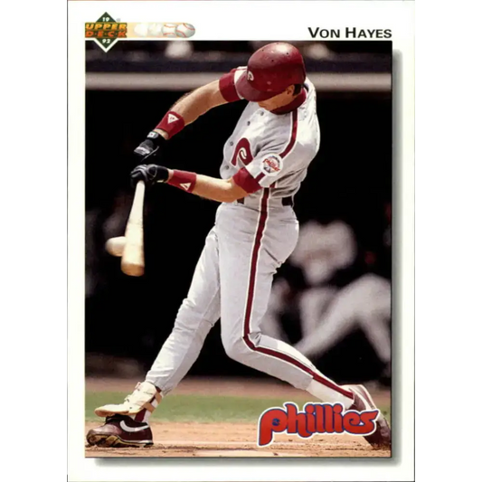 1992 Upper Deck #427 Von Hayes NM-MT Philadelphia Phillies Baseball Card - Baseball Card Single