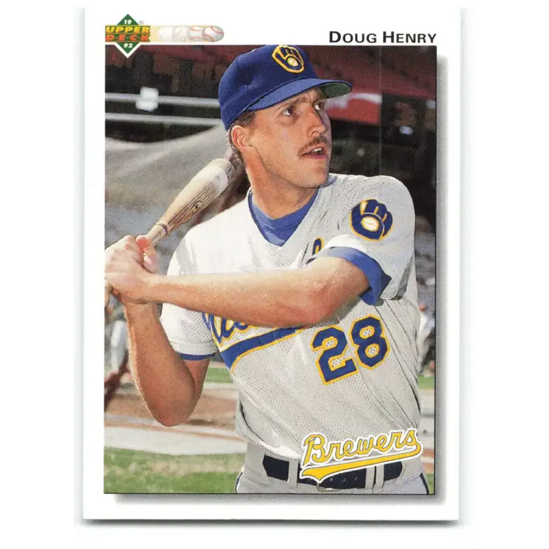 1992 Upper Deck #43 Doug Henry NM-MT RC Rookie Milwaukee Brewers Baseball Card - Baseball Card Single