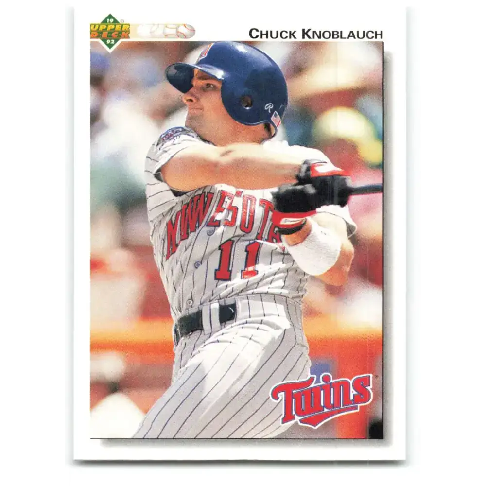 1992 Upper Deck #446 Chuck Knoblauch NM-MT Minnesota Twins Baseball Card - Baseball Card Single