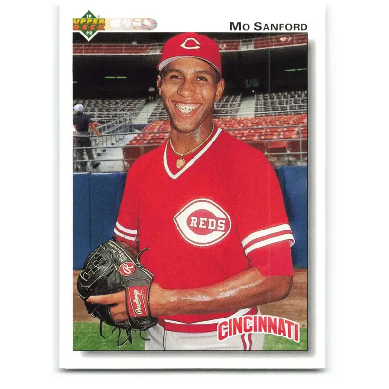 1992 Upper Deck #45 Mo Sanford NM-MT Cincinnati Reds Baseball Card - Baseball Card Single