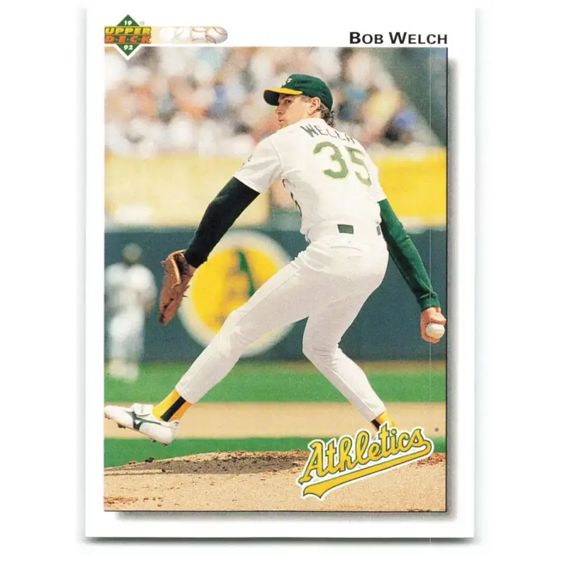1992 Upper Deck #452 Bob Welch NM-MT Oakland Athletics Baseball Card - Baseball Card Single