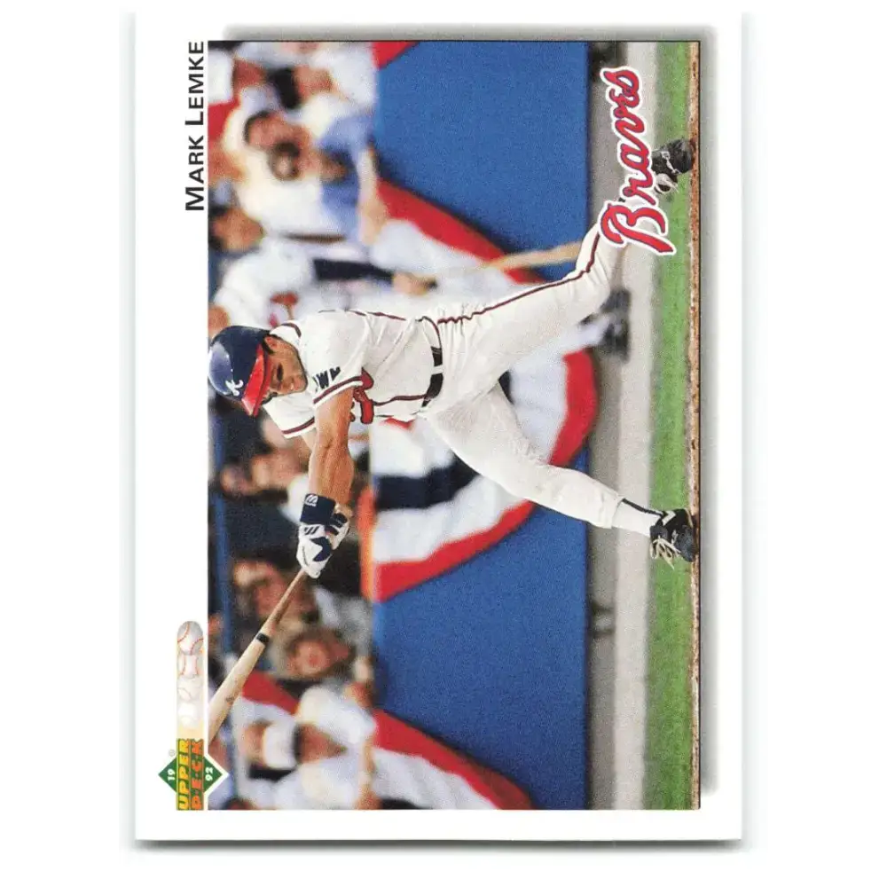 1992 Upper Deck #47 Mark Lemke NM-MT Atlanta Braves Baseball Card - Baseball Card Single