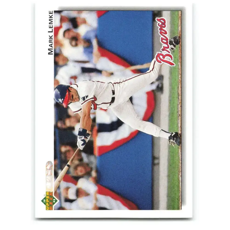 1992 Upper Deck #47 Mark Lemke NM-MT Atlanta Braves Baseball Card - Baseball Card Single