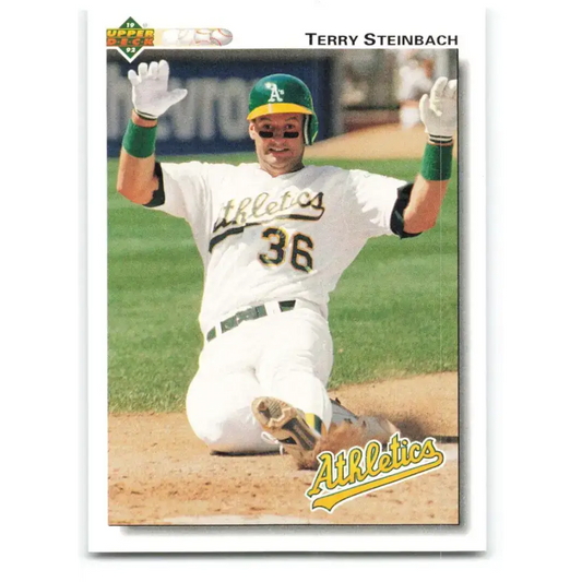 1992 Upper Deck #473 Terry Steinbach NM-MT Oakland Athletics Baseball Card - Baseball Card Single