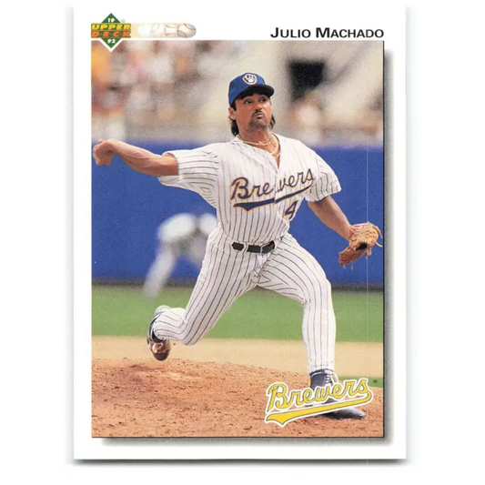 1992 Upper Deck #479 Julio Machado NM-MT Milwaukee Brewers Baseball Card - Baseball Card Single