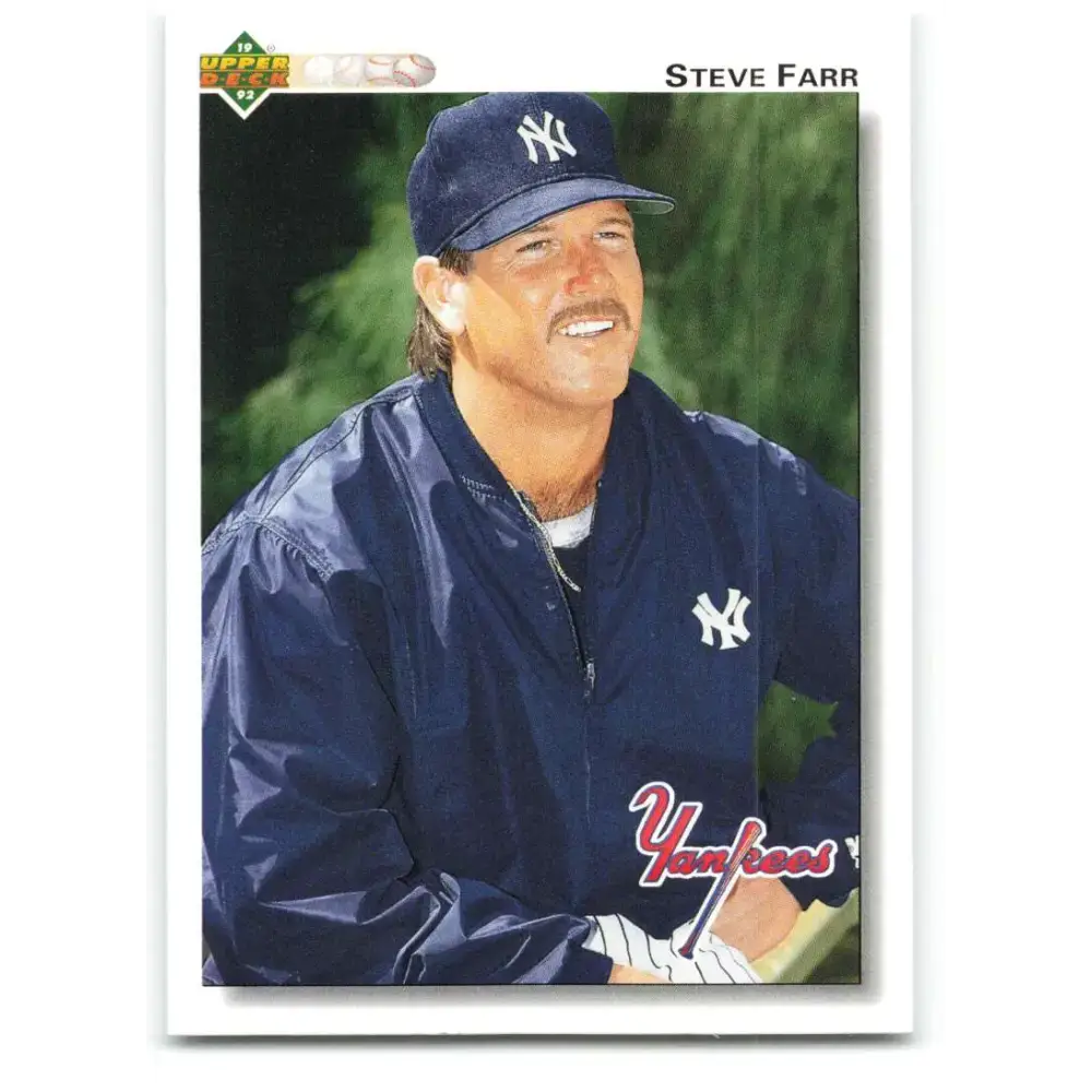 1992 Upper Deck #48 Steve Farr NM-MT New York Yankees Baseball Card - Baseball Card Single