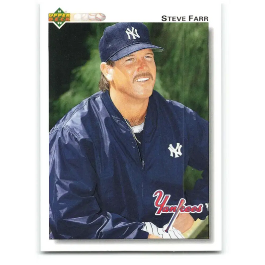 1992 Upper Deck #48 Steve Farr NM-MT New York Yankees Baseball Card - Baseball Card Single