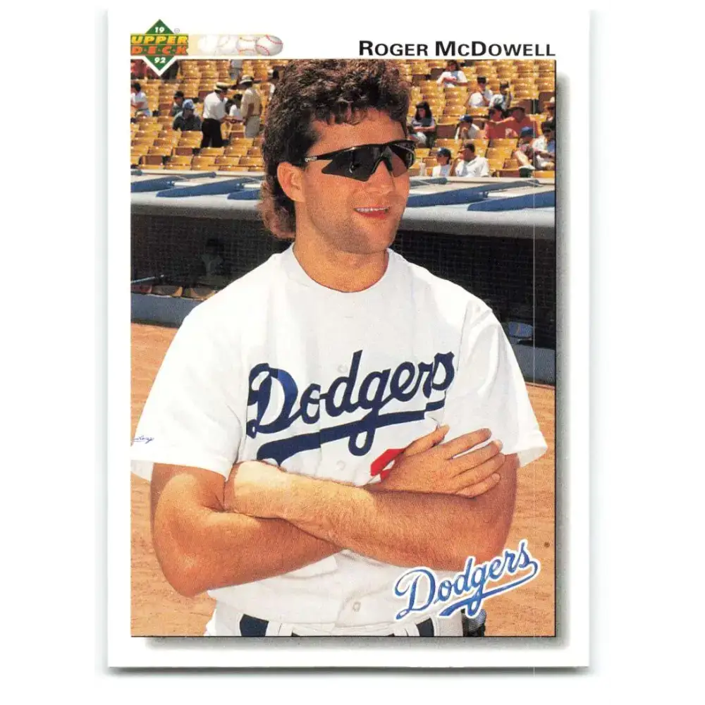 1992 Upper Deck #484 Roger McDowell NM-MT Los Angeles Dodgers Baseball Card - Baseball Card Single