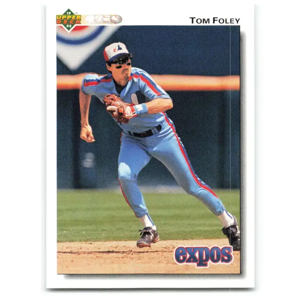 1992 Upper Deck #492 Tom Foley NM-MT Montreal Expos Baseball Card - Baseball Card Single