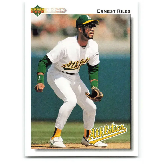 1992 Upper Deck #494 Ernest Riles NM-MT Oakland Athletics Baseball Card - Baseball Card Single