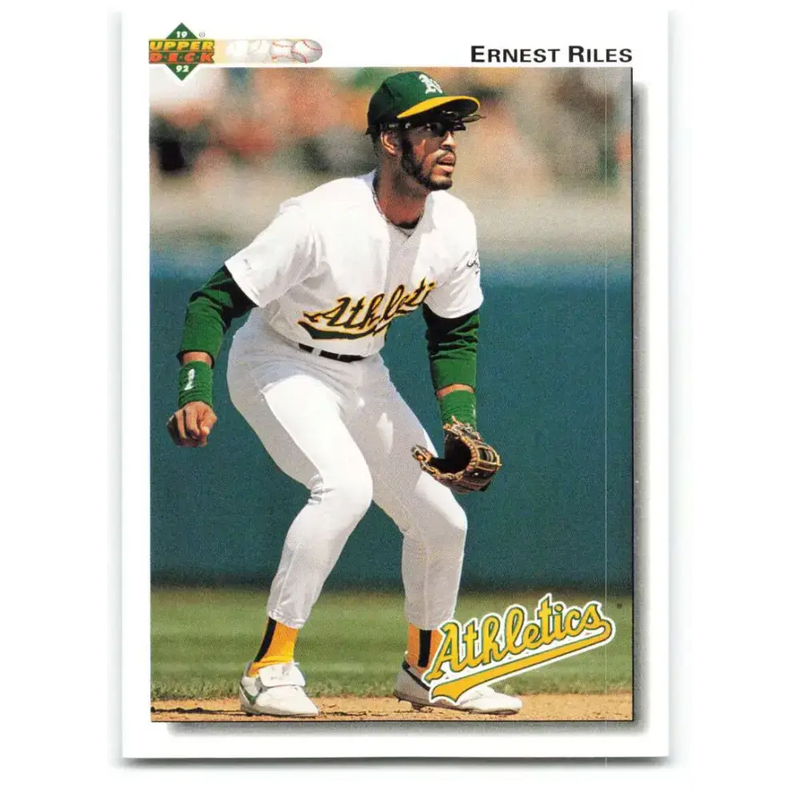 1992 Upper Deck #494 Ernest Riles NM-MT Oakland Athletics Baseball Card - Baseball Card Single