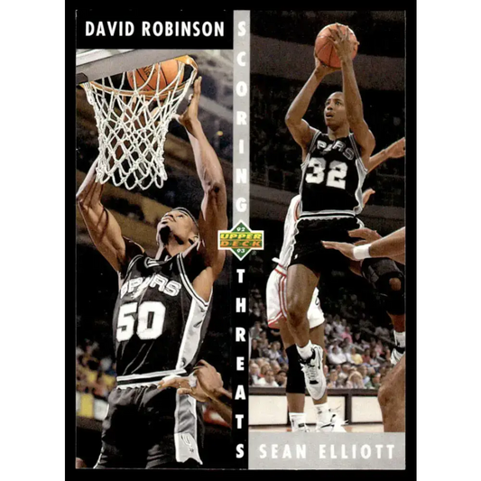 1992 Upper Deck #505 David Robinson / Sean Elliott ST NM/MT San Antonio Spurs Basketball Card - Basketball Card Single