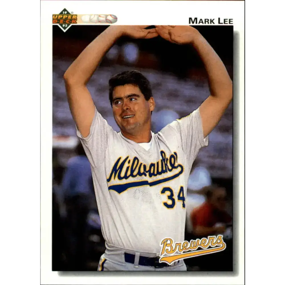 1992 Upper Deck #507 Mark Lee NM-MT Milwaukee Brewers Baseball Card - Baseball Card Single