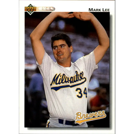 1992 Upper Deck #507 Mark Lee NM-MT Milwaukee Brewers Baseball Card - Baseball Card Single