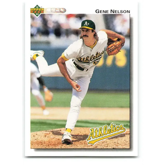 1992 Upper Deck #508 Gene Nelson NM-MT Oakland Athletics Baseball Card - Baseball Card Single