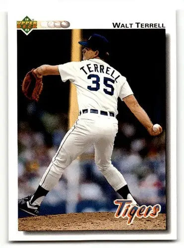 Walt Terrell Detroit baseball card from 1992 Upper Deck #520 with original gloss