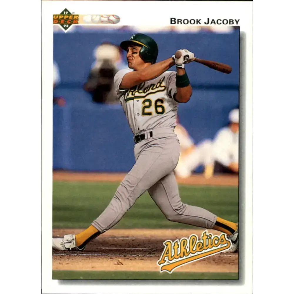1992 Upper Deck #528 Brook Jacoby NM-MT Oakland Athletics Baseball Card - Baseball Card Single