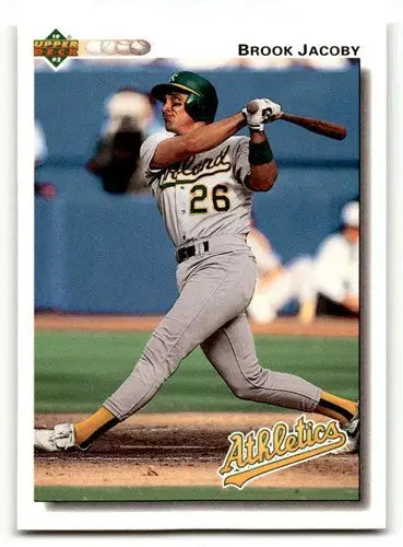 1992 Upper Deck #528 Brook Jacoby Oakland Athletics Baseball Cards E ID:59517 - Baseball Card Single