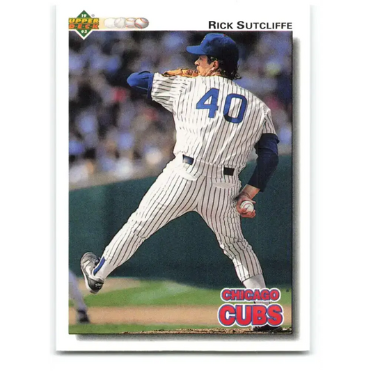 1992 Upper Deck #529 Rick Sutcliffe NM-MT Chicago Cubs Baseball Card - Baseball Card Single