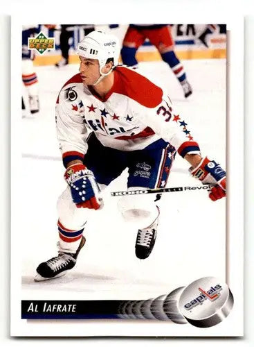 Original gloss 1992 Upper Deck Al Iafrate hockey card displayed in Simply Sandoval product